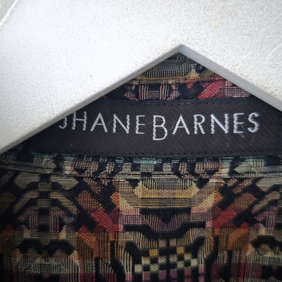 NWOT Jhane Barnes XL Vintage 90s Dadcore Retro Jacquard Artsy Button Down Shirt - Picture 4 of 16